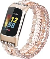 MOFREE Beaded Bracelet Compatible with Fitbit