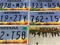 Nevada License Plates, One Matched Set