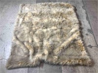 Bella Lux Faux Fur Throw Blanket