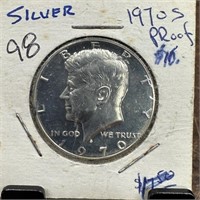 1970-S PROOF JFK SILVER HALF DOLLAR