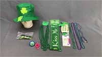 St Patrick’s Day Lot Coozies Press On Nails Hat