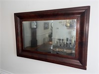 19th C. Mahogany Ogee Wall Mirror