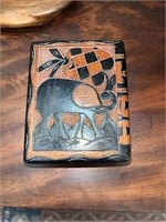 Vintage African Carved Studio Art Trinket Box