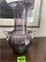 13" Purple Glass Vase