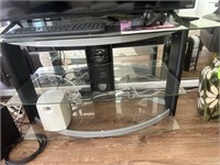 2 Shelf Glass TV Stand 44 12/" L x 24" H x 22" D