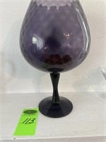 13" T Large Amethyst Brandy Vase