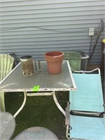 40" Square Glass Top Patio Table