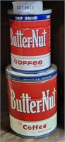 PAIR OF VTG.  BUTTER-NUT TIN COFFEE CANS
