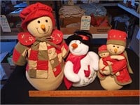 4 Large, Stuffed Christmas Figures. Like New!