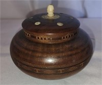 Vintage wooden trinket bowl