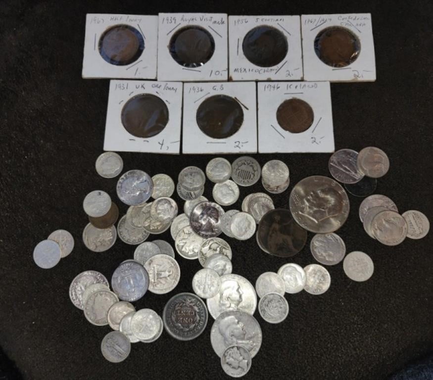 Estate lot of misc collectible coins