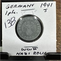 1941-J GERMAN NAZE ERA 1 PFENNIG *