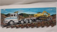 Hand-painted Saw Section of Excavator Transport