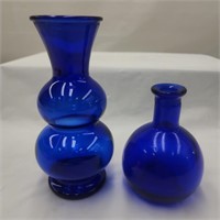 Cobalt Blue Bottle & Vase