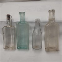 4 Vintage Bottles, incl. One w/ Cork