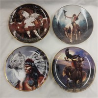 4 Native American Designed Plates