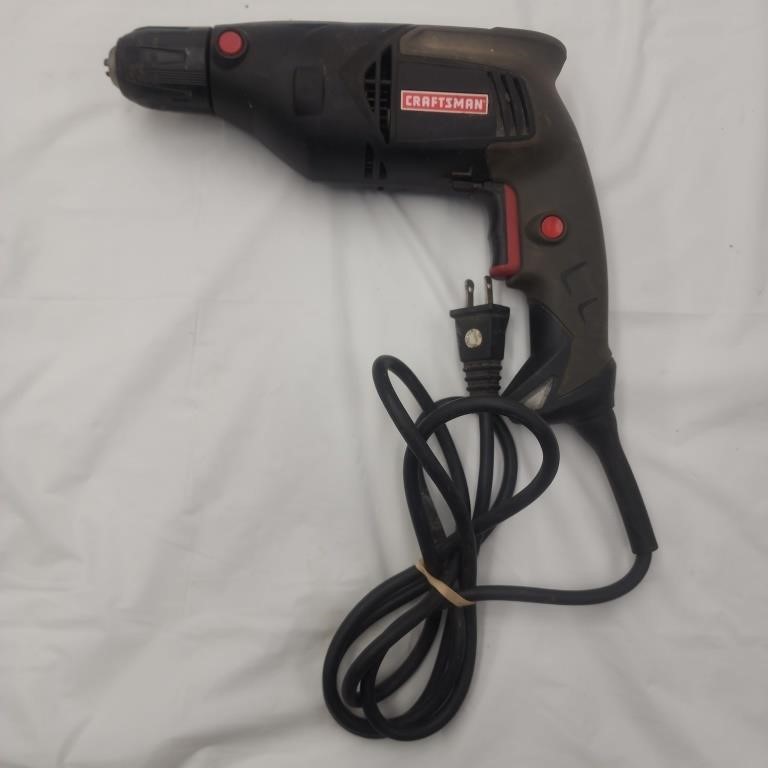 3/8" Corded Craftsman Drill, Powers On