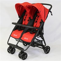 Zoe Twin Double Stroller - Red