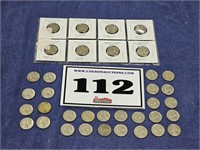 36 Jefferson Nickels