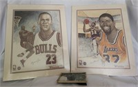 Michael Jordan Magic Johnson Prints & Memorabilia