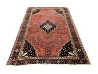 Vintage Persian-style Hand-Knotted