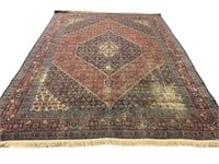 Vintage Persian-style Hand-Knotted Rug
