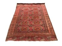 Beautiful Multi Bordered Hand Knotted  Rug
