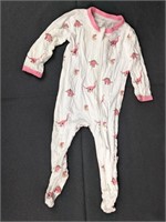 (1) 3-6M Zipper Footie Coverall [Kyte Baby] Girl
