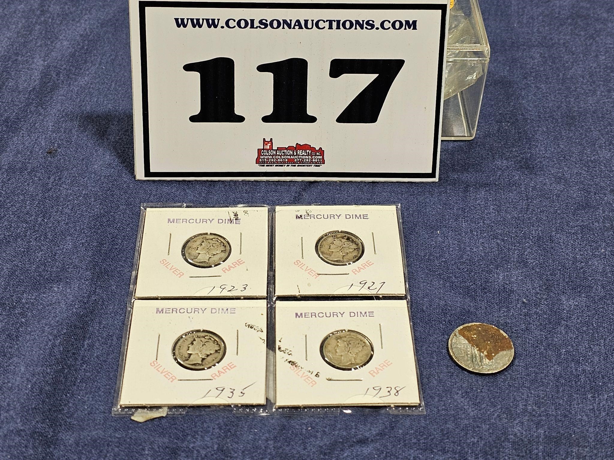 4 silver dimes1924 Standing Liberty Silver Qtr