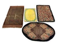 Four various vintage rugs
