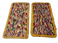 2 Brightly colored hooked rugs