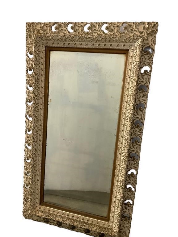 Antique painted wall mirror