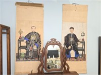 Pair of Oriental Paintings on Paper