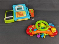 (2) Baby Stroller Driver & Cash Register Toys