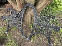 Cast iron sides for bench