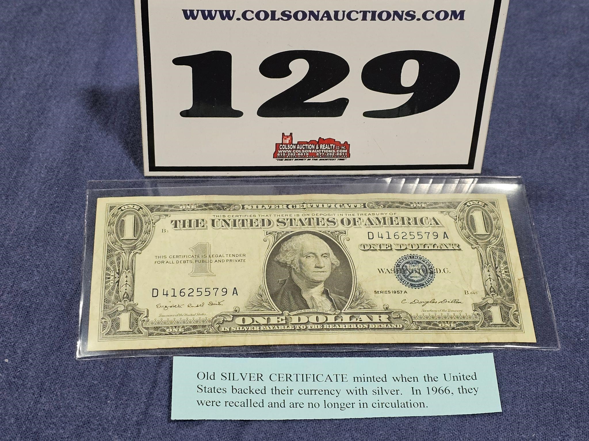 $1.00 Silver Certificate 1957A