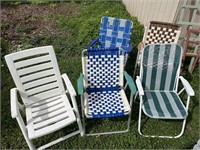 5 Folding lawn chairs- see pictures