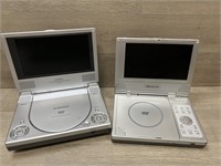 (2) Portable DVD Players - Audiovox Mintek