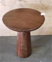 Small Wood End Table 15"d x 19"