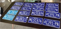 7 Sets of 2 PROP Pennsylvania License Plates