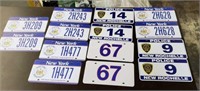 7 Sets of 2 Prop Police License Plates
