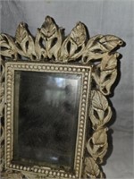 Vintage iron frame mirror