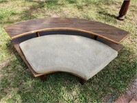 Vintage Bamboo Semi Circle Bench