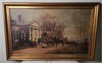 Vintage Thompson The Departing Guest Painting