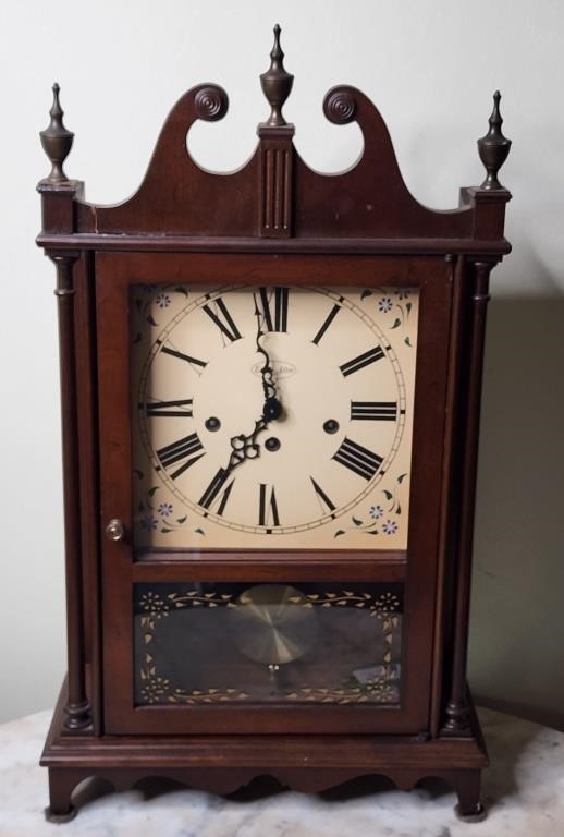 Ethan Allen Mantal Clock With Key Damaged