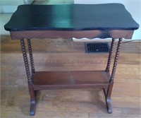American Antique Walnut Two-Tier Spindle Leg Table