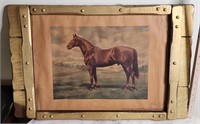 Framed Horse Print Man O War