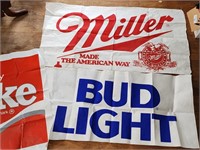 Coca Cola Bud Light and Miller Sign