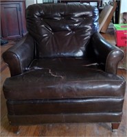 Leather Arm Chair w\Wear & Tear.