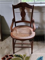Victorian Style Cane Seat Chair